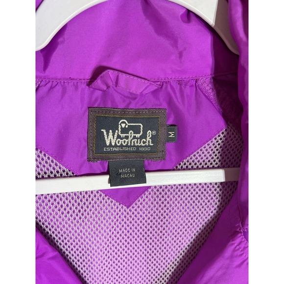 Vintage Woolrich Full Length Windbreaker Rain Trench Coat Womens‎ Size M Fuchsia - Picture 3 of 12